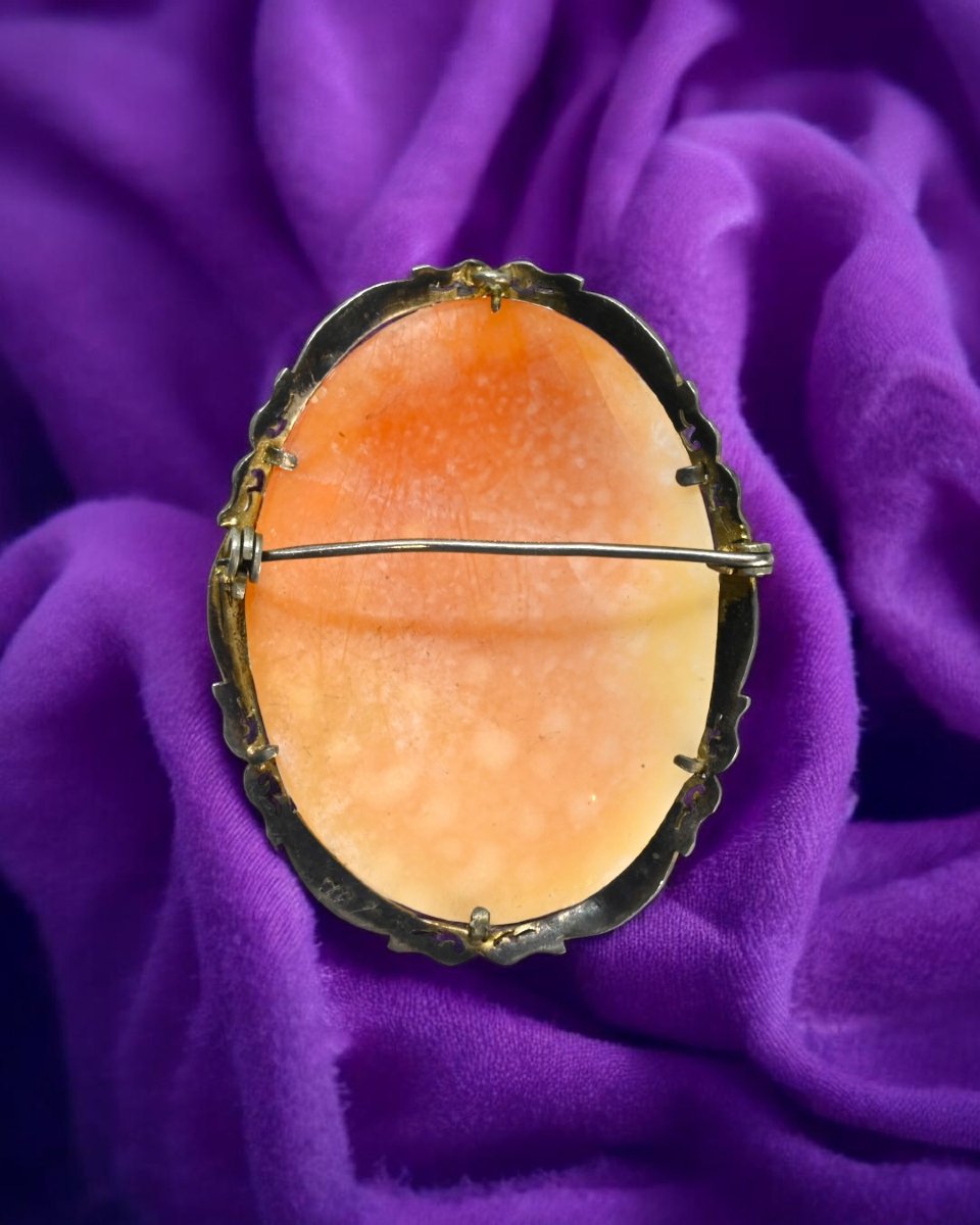 Cammeo Con Cornice in Argento Dorato - Italia Fine XIX Secolo -photo-2